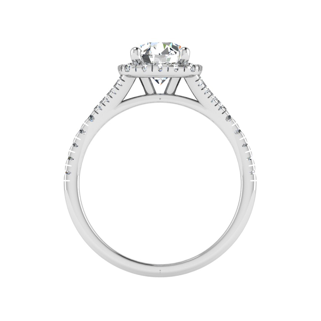 Korman Signature Grace Halo Engagement Ring Setting